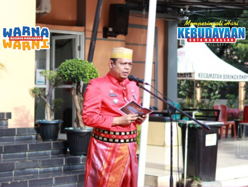 Gambar Upacara Hari Kebudayaan Kota Makassar Ke-4, Sekcam Darmawan sampaikan Sambutan Walikota